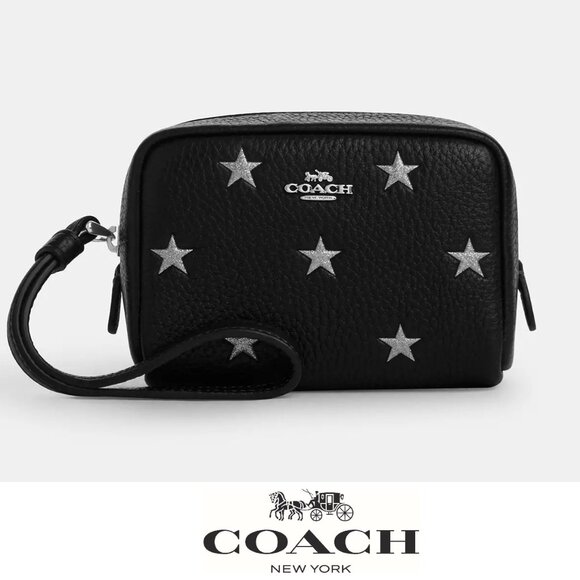 🌟 Coach Pouch Wristlet With Star Print - Picture 1 of 10